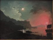 Joseph wright of derby Vesuvius from Posellipo Sweden oil painting artist